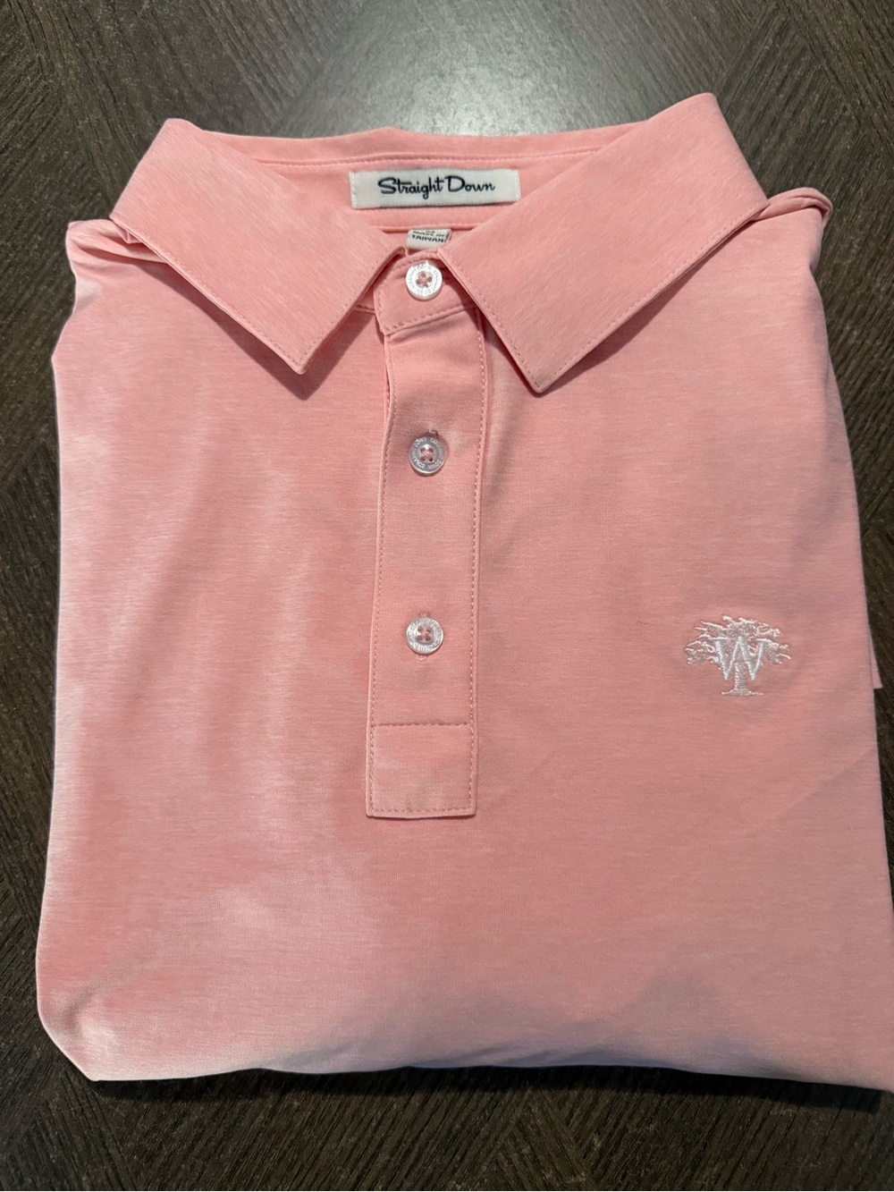 Straight Down Men's Coral Classic Golf Polo UPF 50+ EUC sz-M